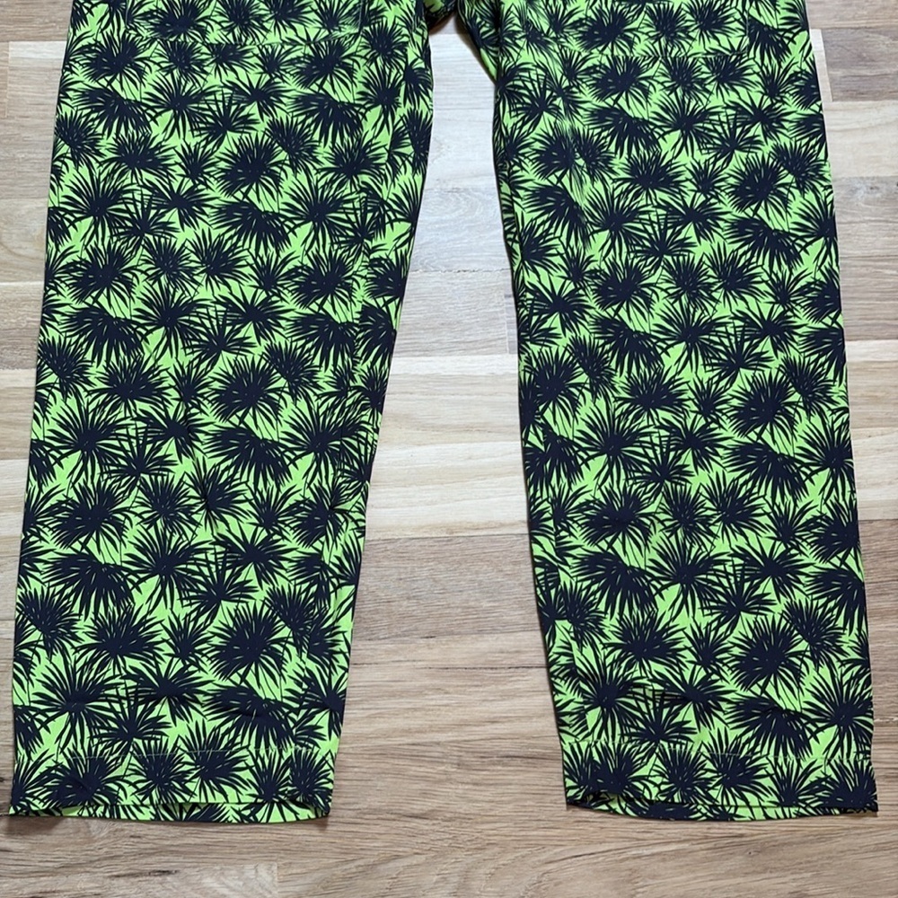 NWT Sandrine Neon Rose Green and Black Patterned Joggers Women’s M - Picture 3 of 15